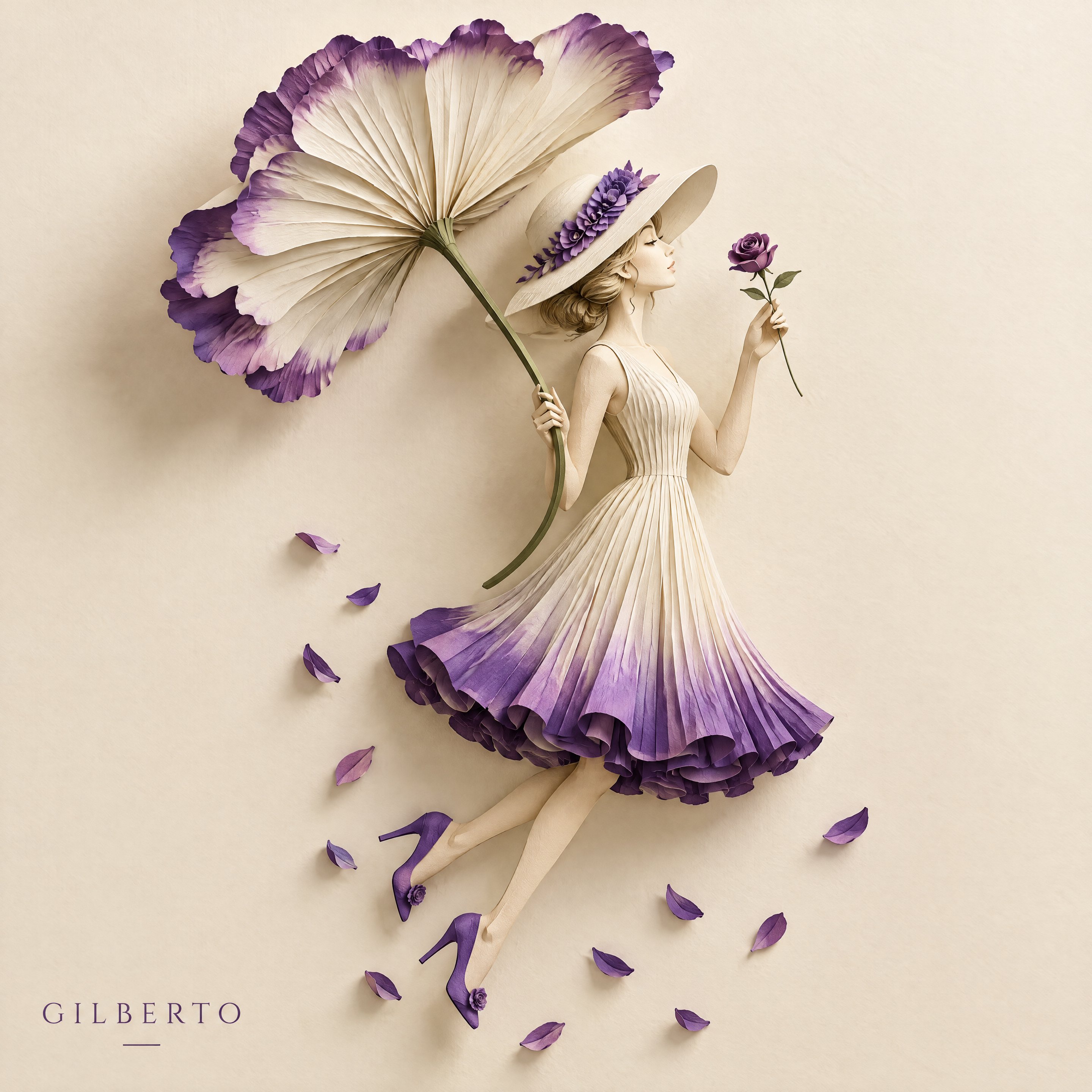 Paper Sculpture Woman with Lotus — AI image prompt — GPT Image 2 — Digital Art, Fantasy, Portrait - 2