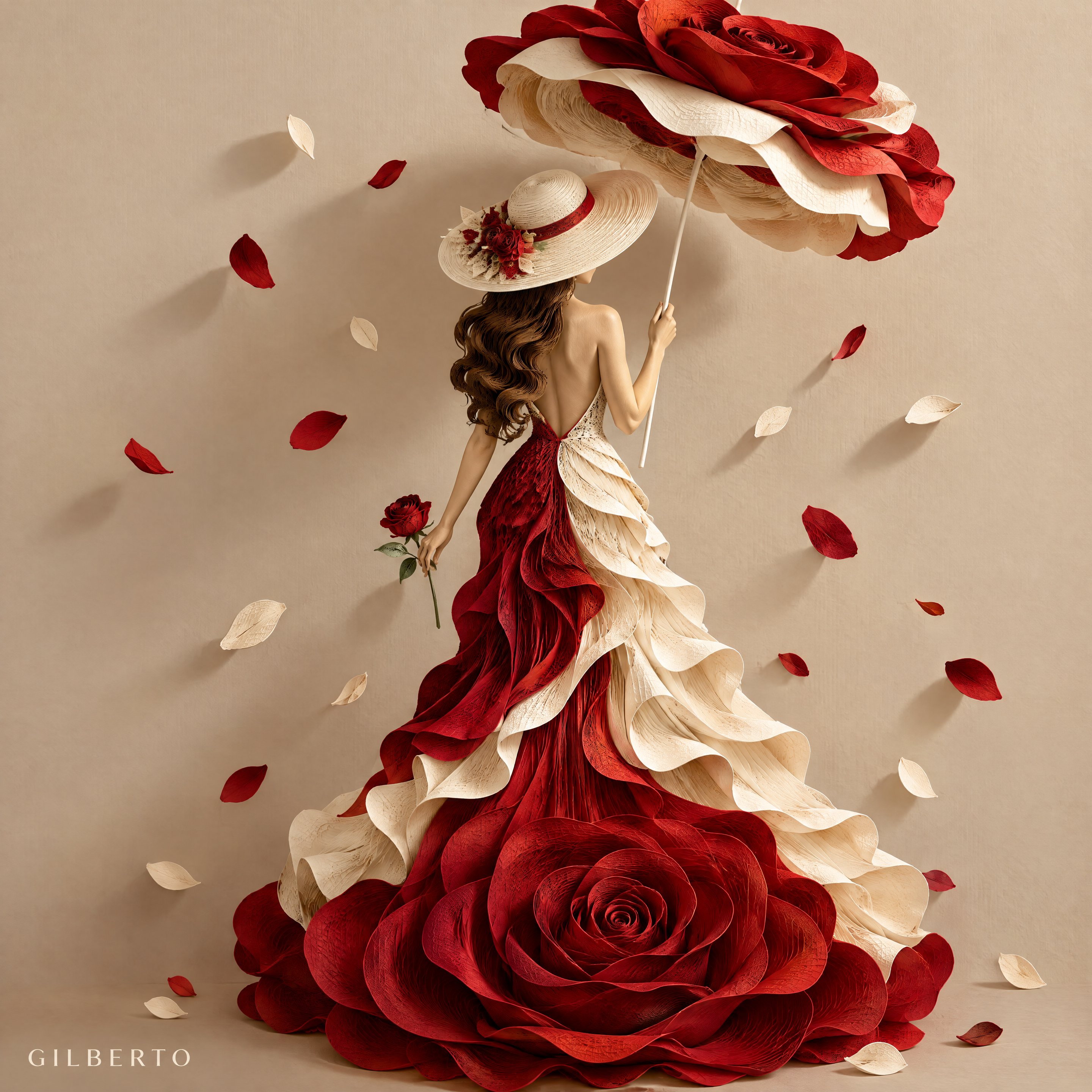 Paper Sculpture Woman with Lotus — AI image prompt — GPT Image 2 — Digital Art, Fantasy, Portrait - 4