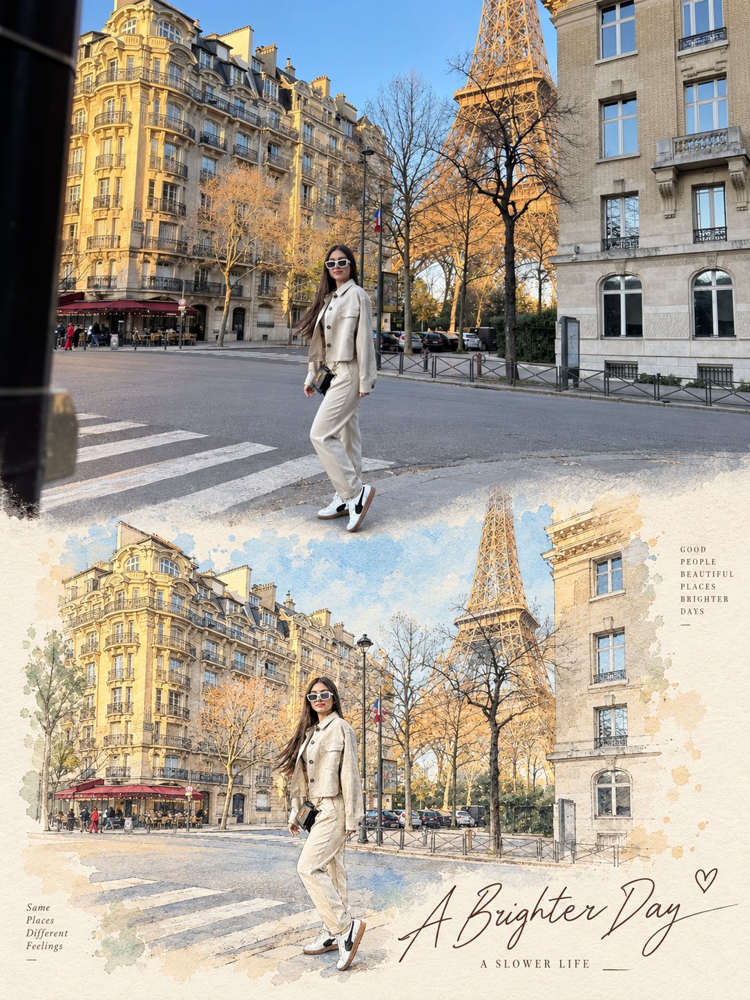 写真を水彩エディトリアルポスターに — AI image prompt — GPT Image 2.5 — Poster, Watercolor, Sketch - 2