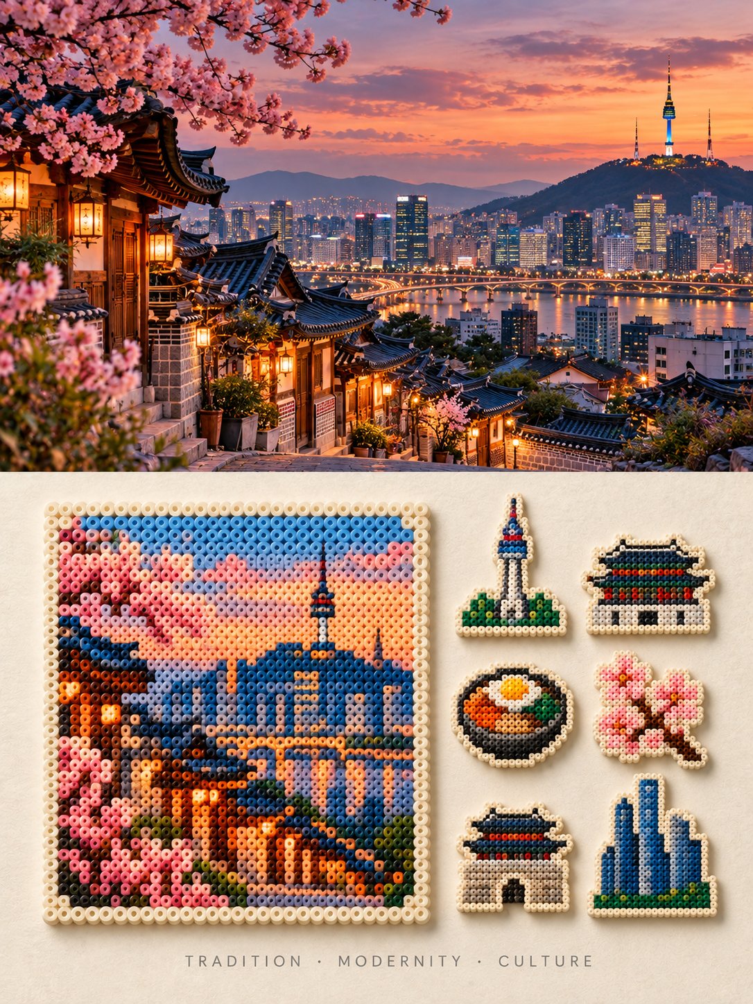 퍼러 비즈 여행 에디토리얼 아트 — AI image prompt — GPT Image 2.5 — Poster, Digital Art - 2