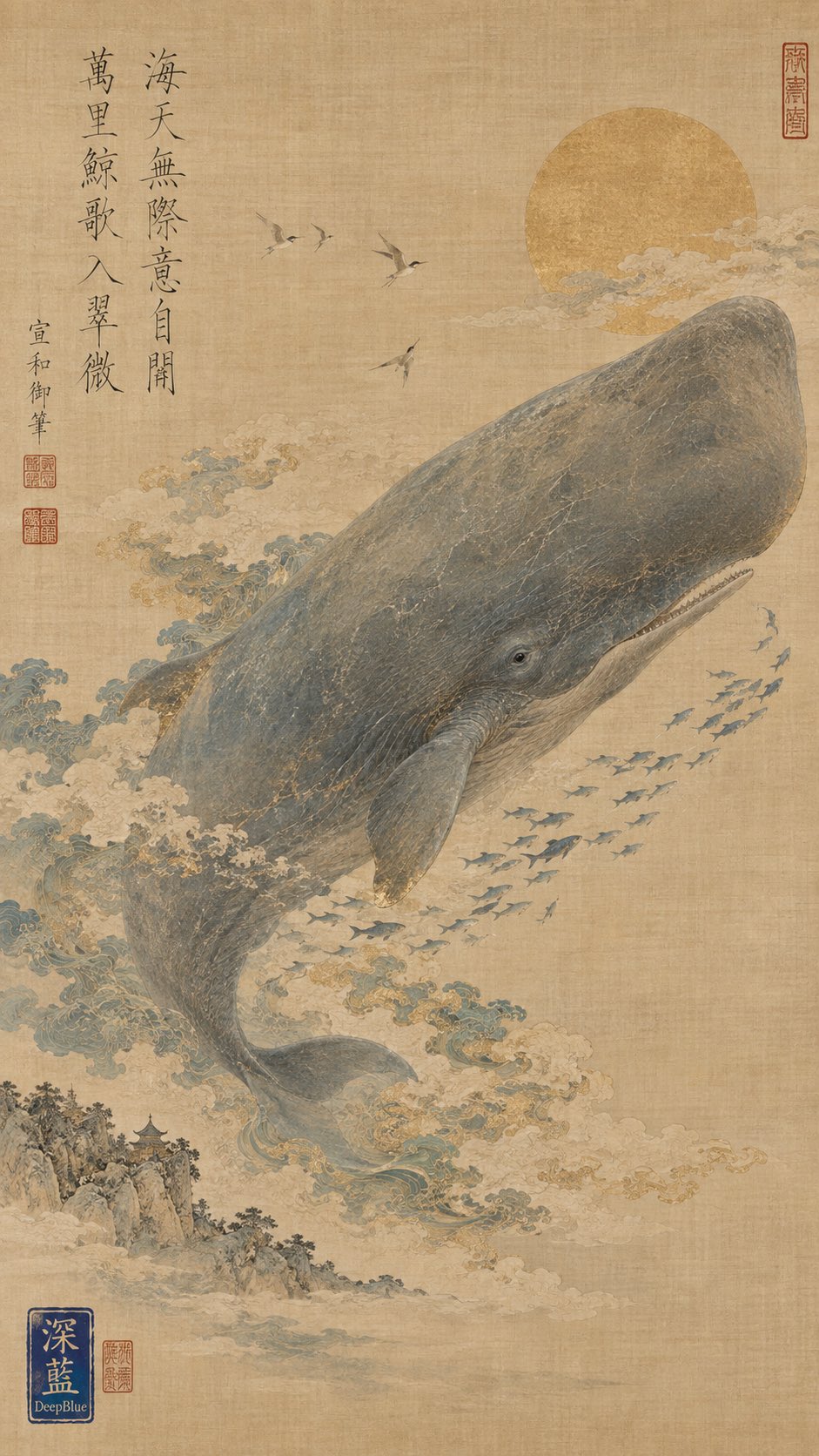 송대 공필화와 초현실적 주제 — AI image prompt — GPT Image 2.5 — Oil Painting, Surreal, Historical - 2