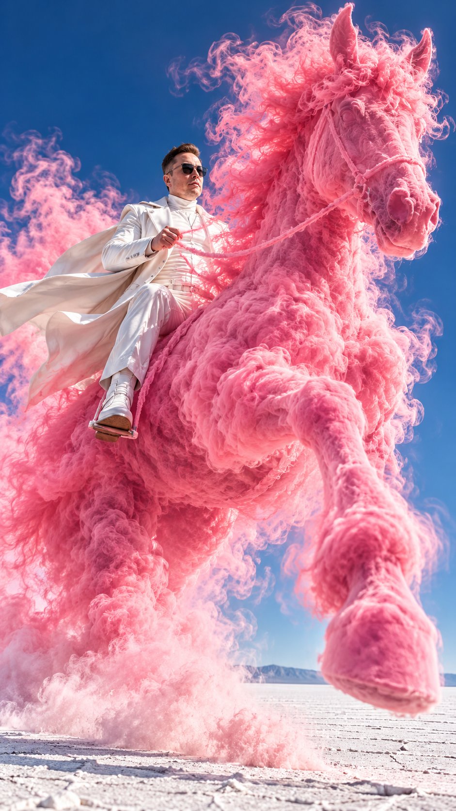 Surreal Pink Smoke Horse Fashion Portrait — AI image prompt — GPT Image 2.5 — Surreal, Cinematic, Fashion - 2