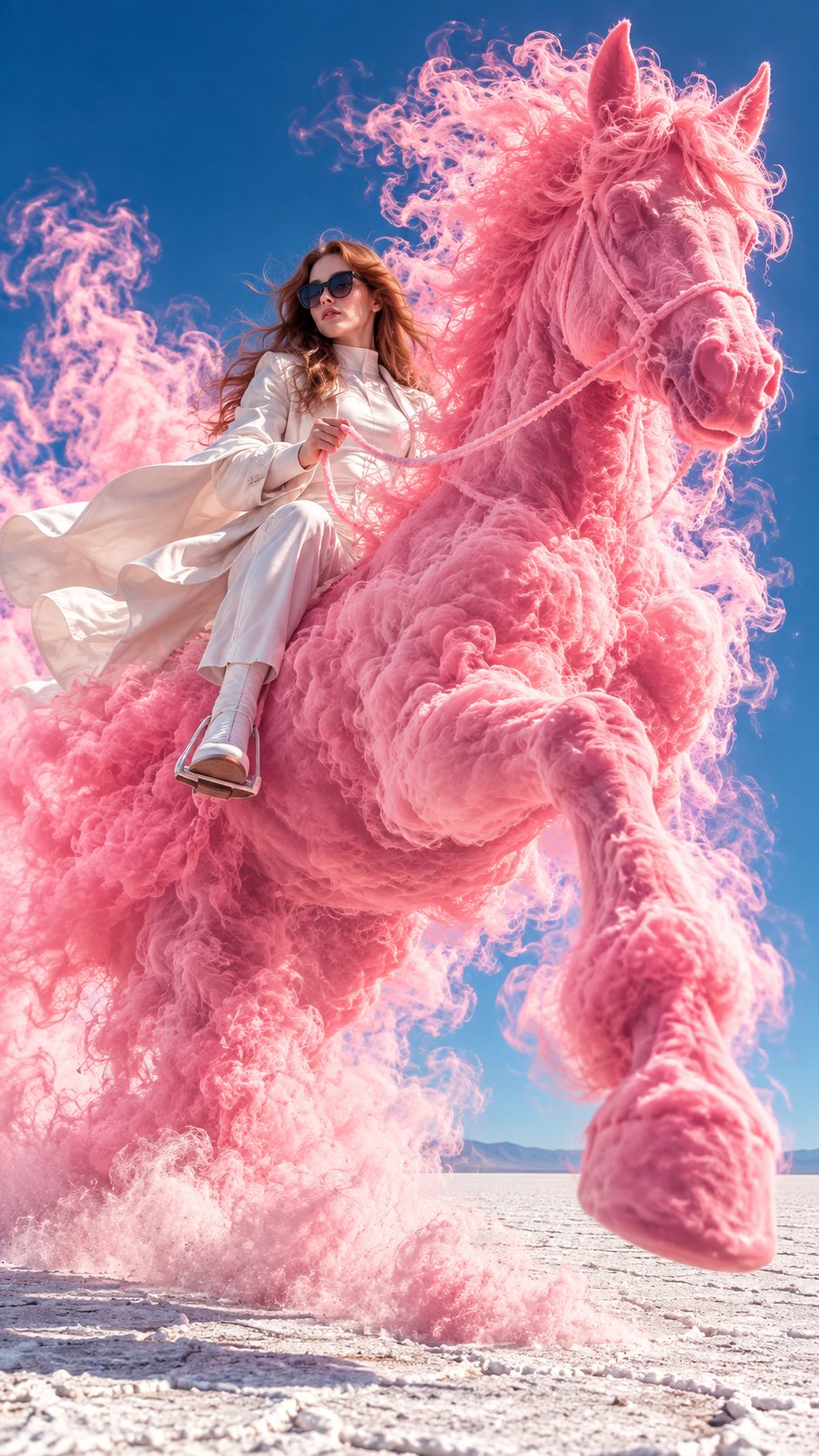 Surreal Pink Smoke Horse Fashion Portrait — AI image prompt — GPT Image 2.5 — Surreal, Cinematic, Fashion - 3