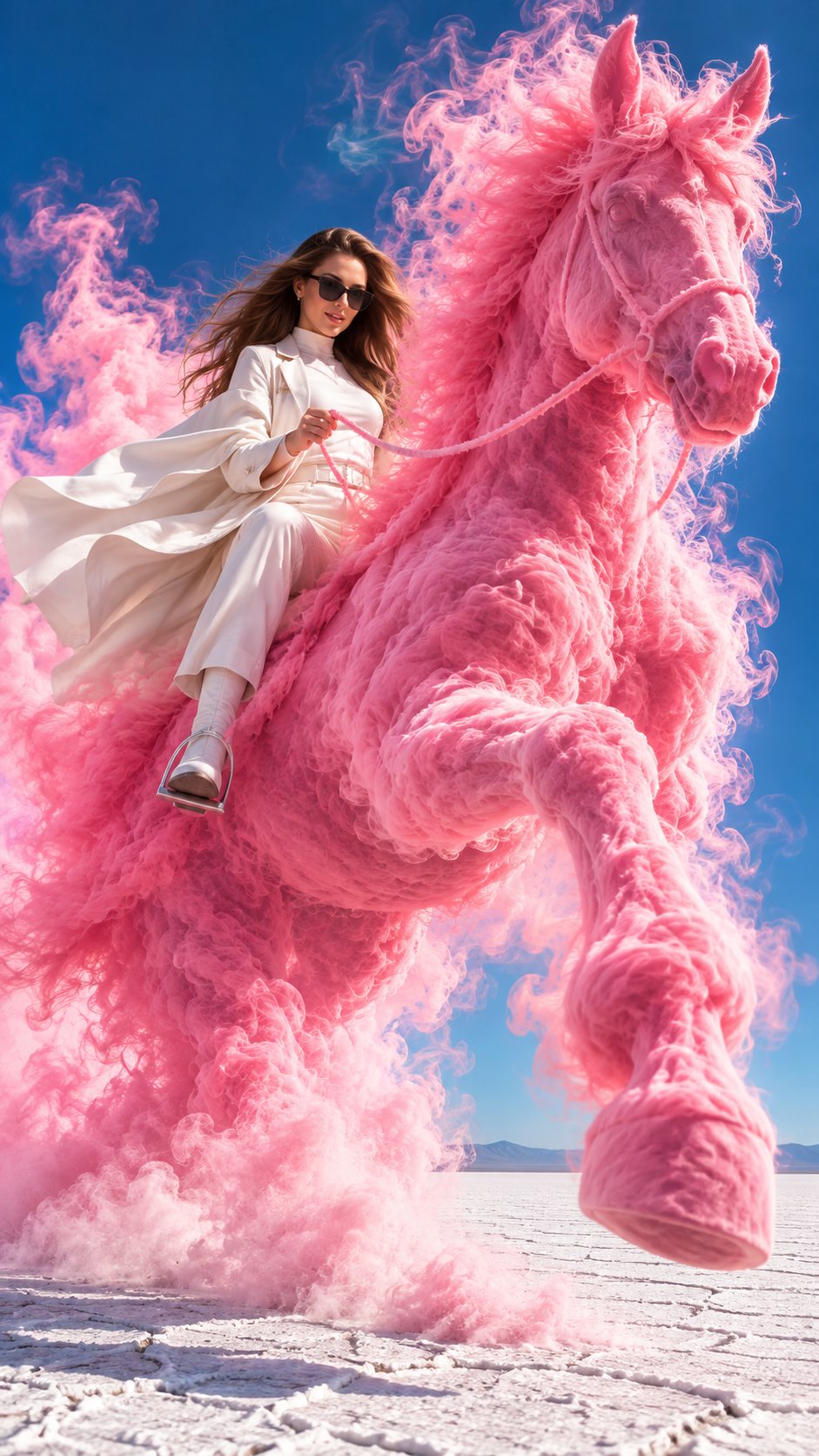 Surreal Pink Smoke Horse Fashion Portrait — AI image prompt — GPT Image 2.5 — Surreal, Cinematic, Fashion - 4