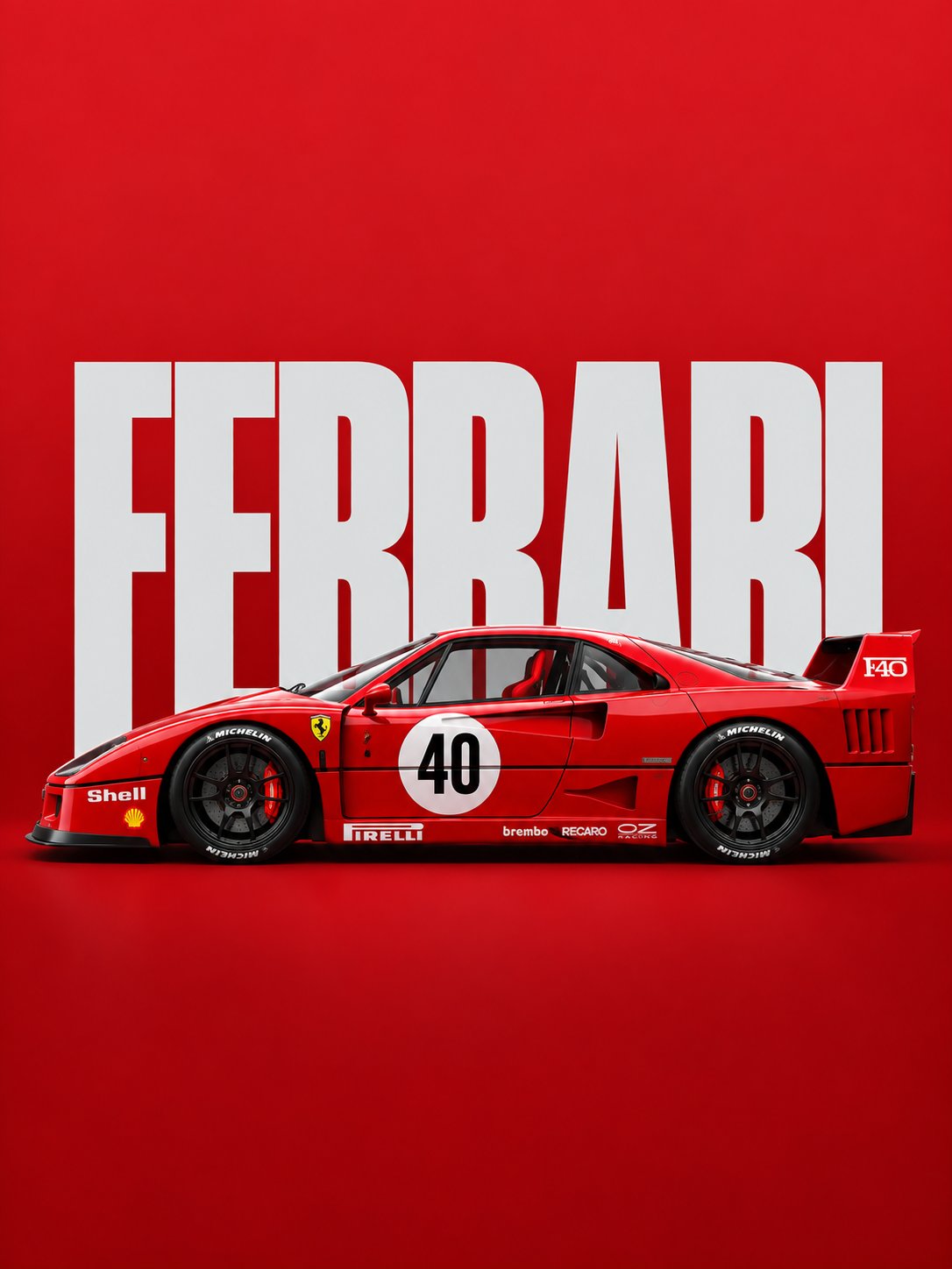 Red Rally Sedan Editorial Poster — AI image prompt — GPT Image 2.5 — Poster, Minimalist - 3