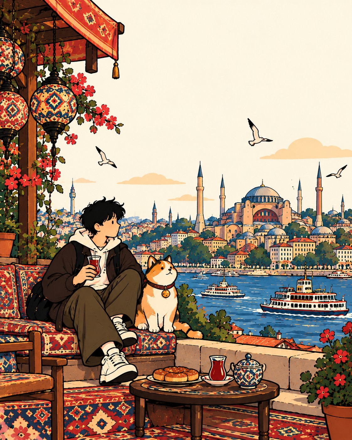 Playful Editorial Country Illustration — AI image prompt — GPT Image 2.5 — Character, Animals, Digital Art - 3