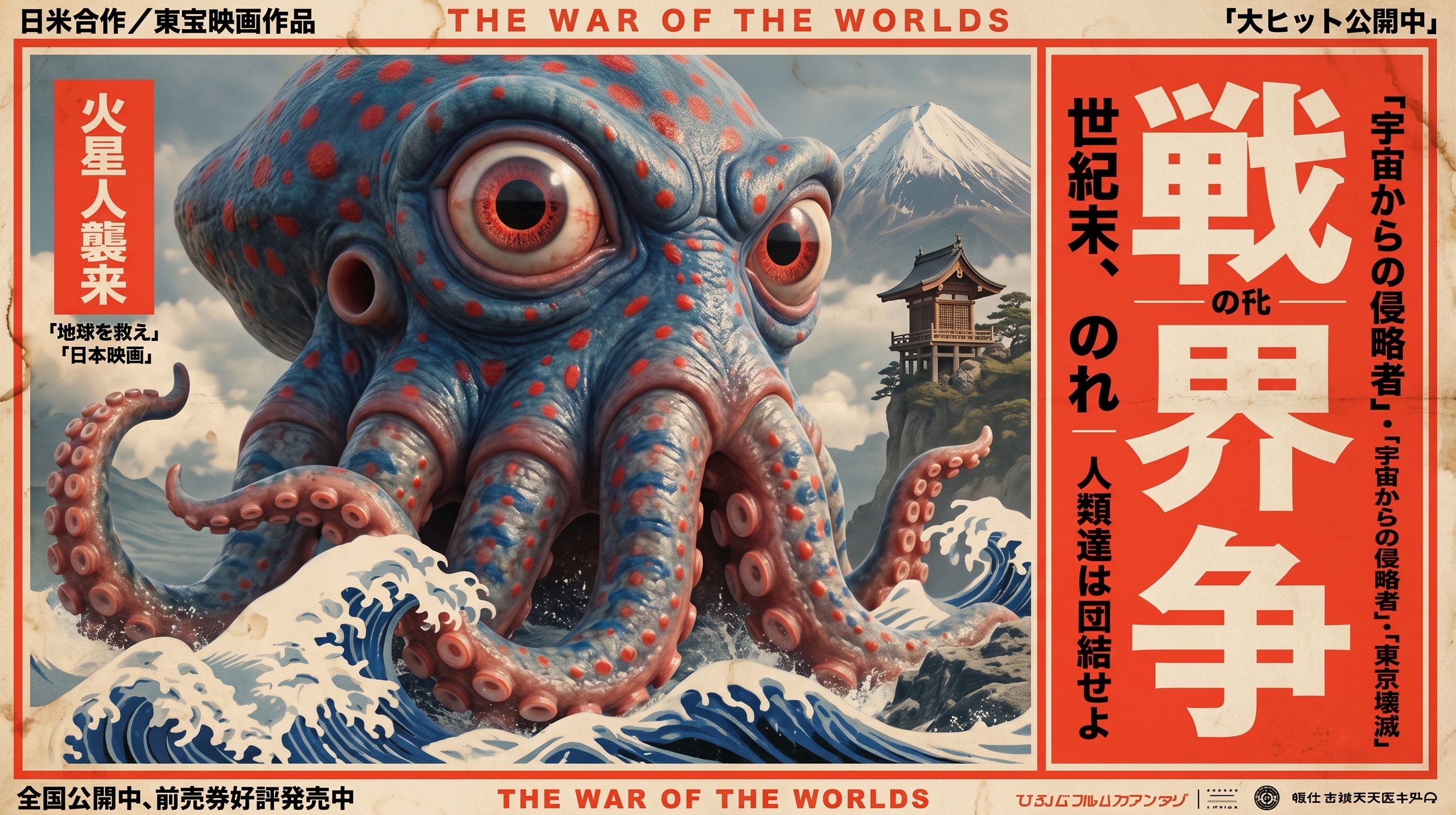 日本版『宇宙戦争』映画ポスター — AI image prompt — Nano Banana — Poster, Cinematic, Sci-Fi - 2