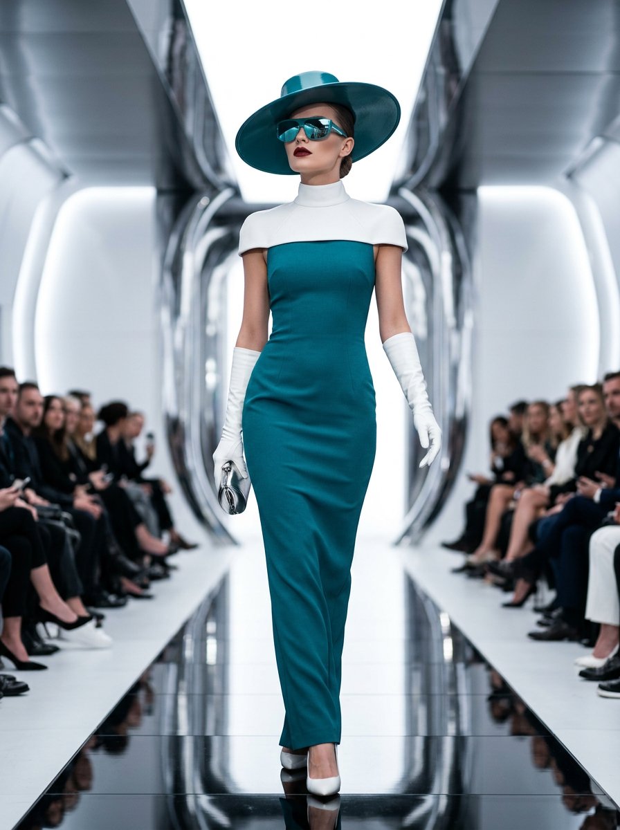 {

"scene": {

"location": "fashion runway or high-end editorial set",

"lighting": {

"type": "stud — AI image prompt — Nano Banana