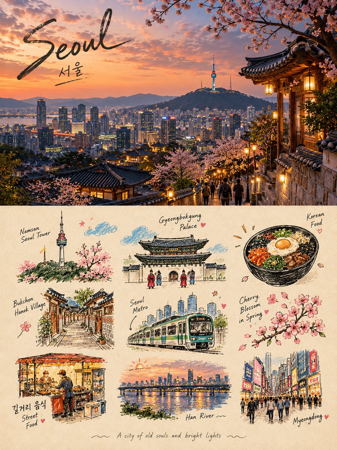 エディトリアル旅行メモリーポスターテンプレート — AI image prompt — GPT Image 2.5 — Poster, Cinematic, Cityscape - 2