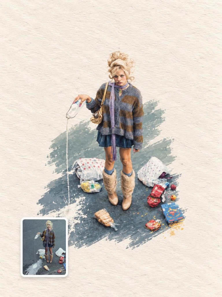 미니멀 수제 에디토리얼 페이퍼 일러스트 — AI image prompt — GPT Image 2 — Watercolor, Portrait, Minimalist - 2