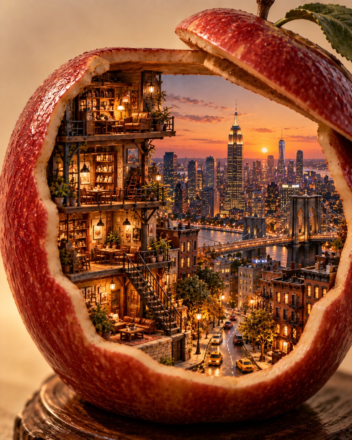 일상 사물 속 미니어처 디오라마 — AI image prompt — GPT Image 2.5 — Surreal, 3D Render, Realistic - 4