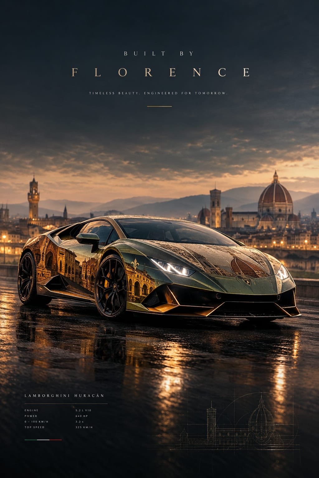 Cinematic Automotive City Poster — AI image prompt — GPT Image 2.5 — Poster, Cinematic, Advertising - 2