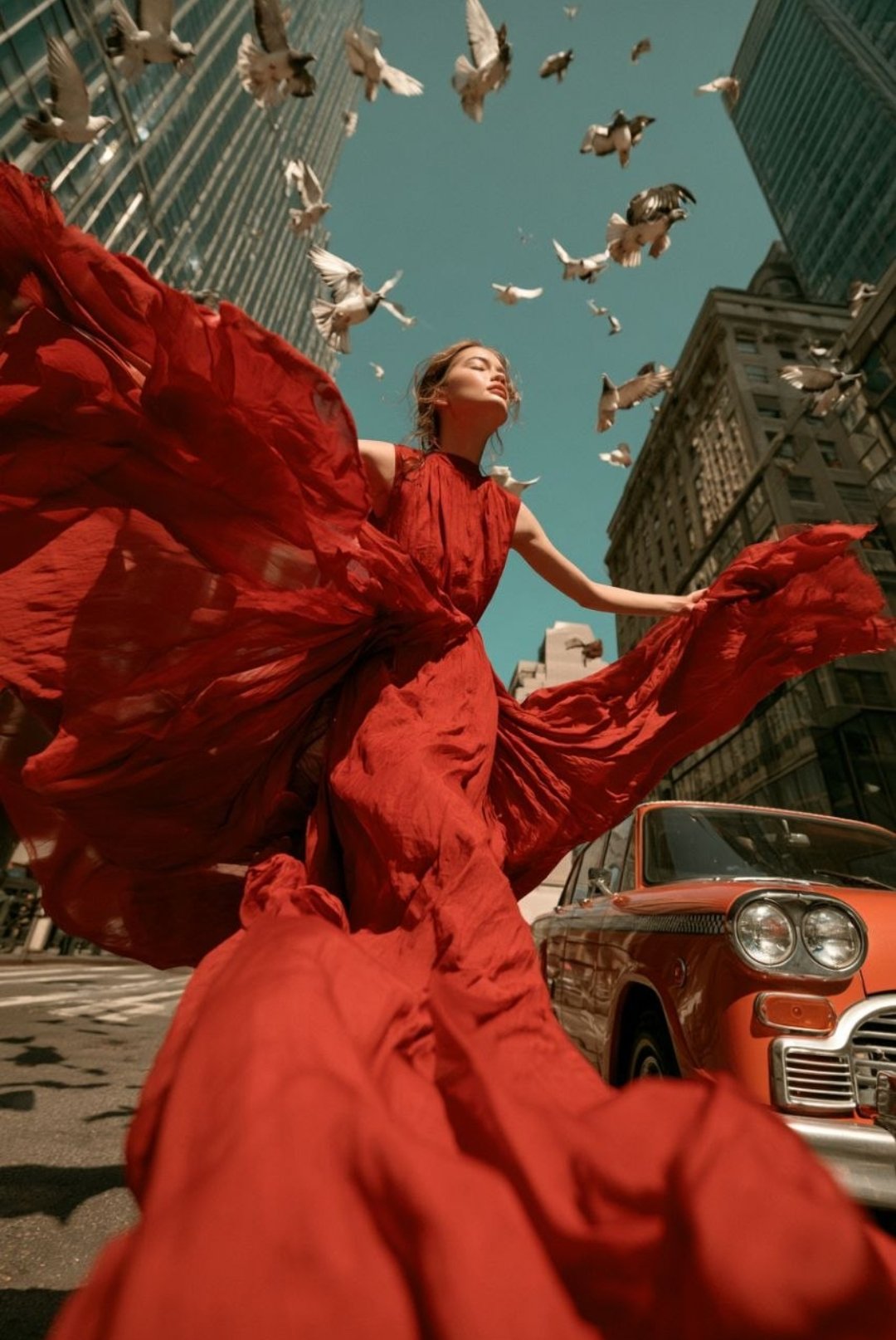 High-Fashion Editorial With Vintage Car in Manhattan — AI image prompt — GPT Image 2.5 — Cinematic, Fashion, Vintage - 2