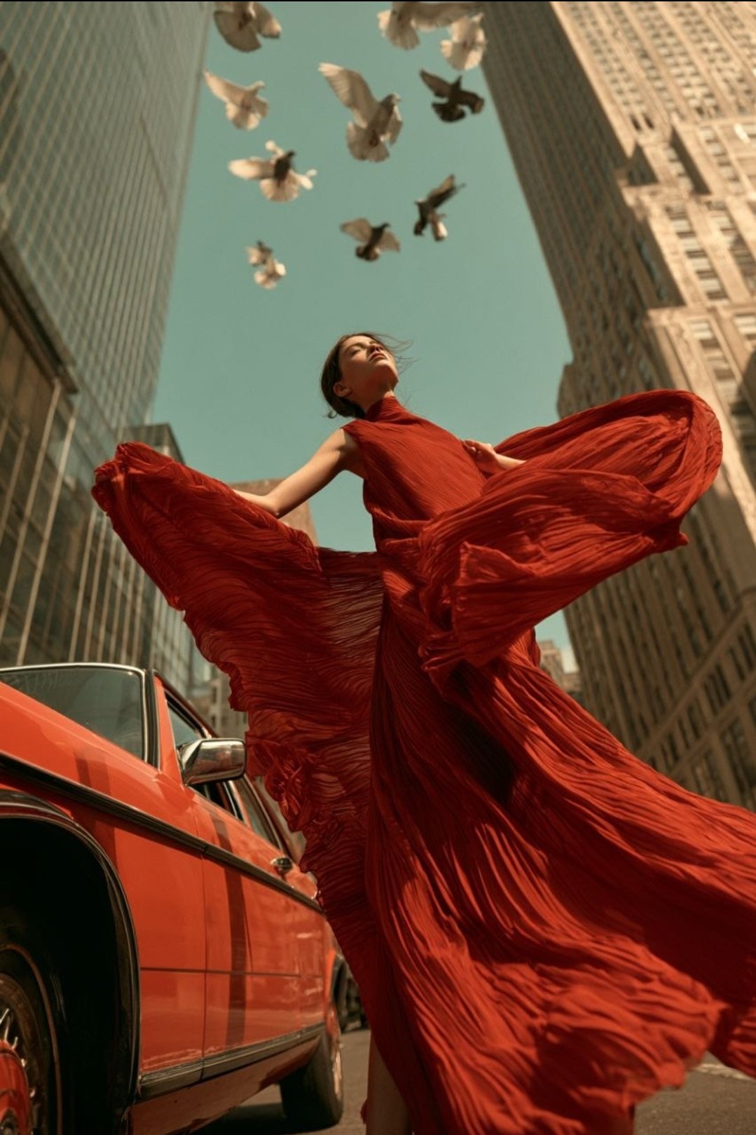 High-Fashion Editorial With Vintage Car in Manhattan — AI image prompt — GPT Image 2.5 — Cinematic, Fashion, Vintage - 4