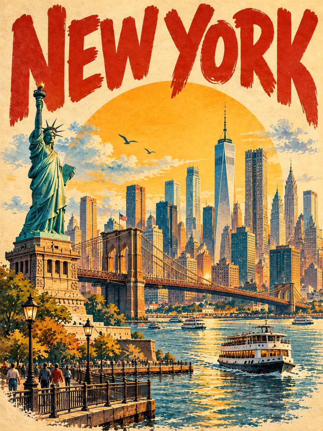 Vintage Travel Poster Template — AI image prompt — GPT Image 2.5 — Poster, Watercolor, Vintage - 4