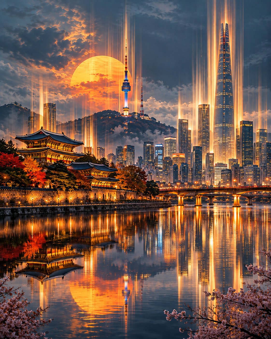 Surreal Vertical Cityscape Light Trails — AI image prompt — GPT Image 2.5 — Surreal, Cinematic, Cityscape - 3