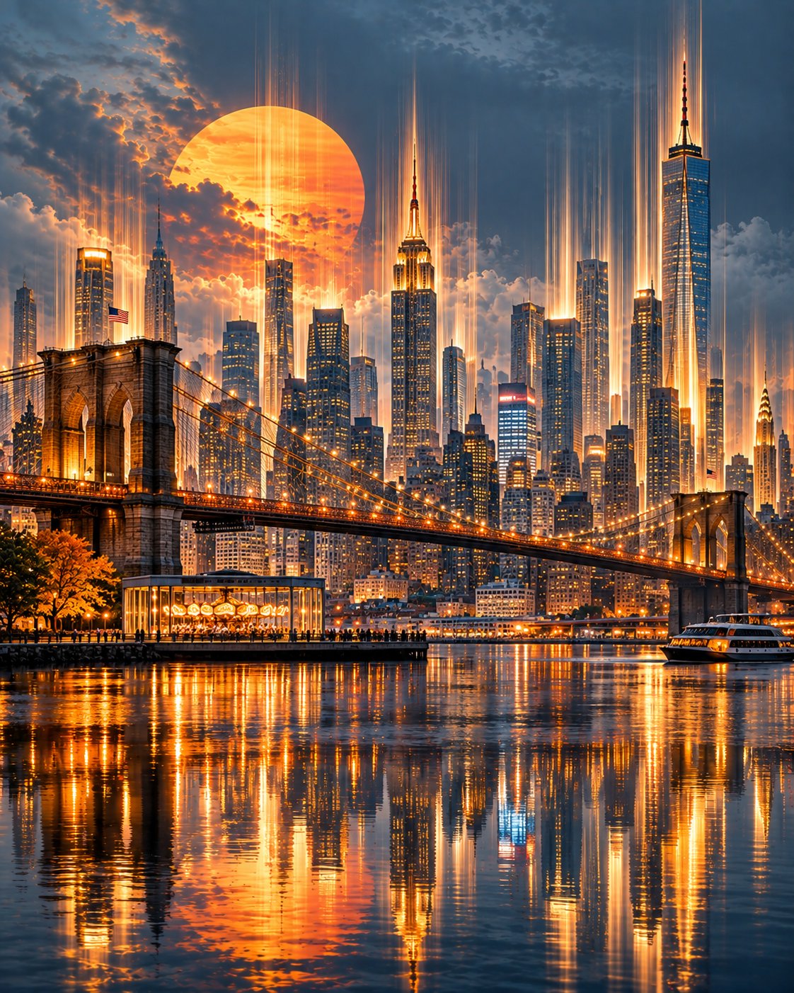 Surreal Vertical Cityscape Light Trails — AI image prompt — GPT Image 2.5 — Surreal, Cinematic, Cityscape - 4