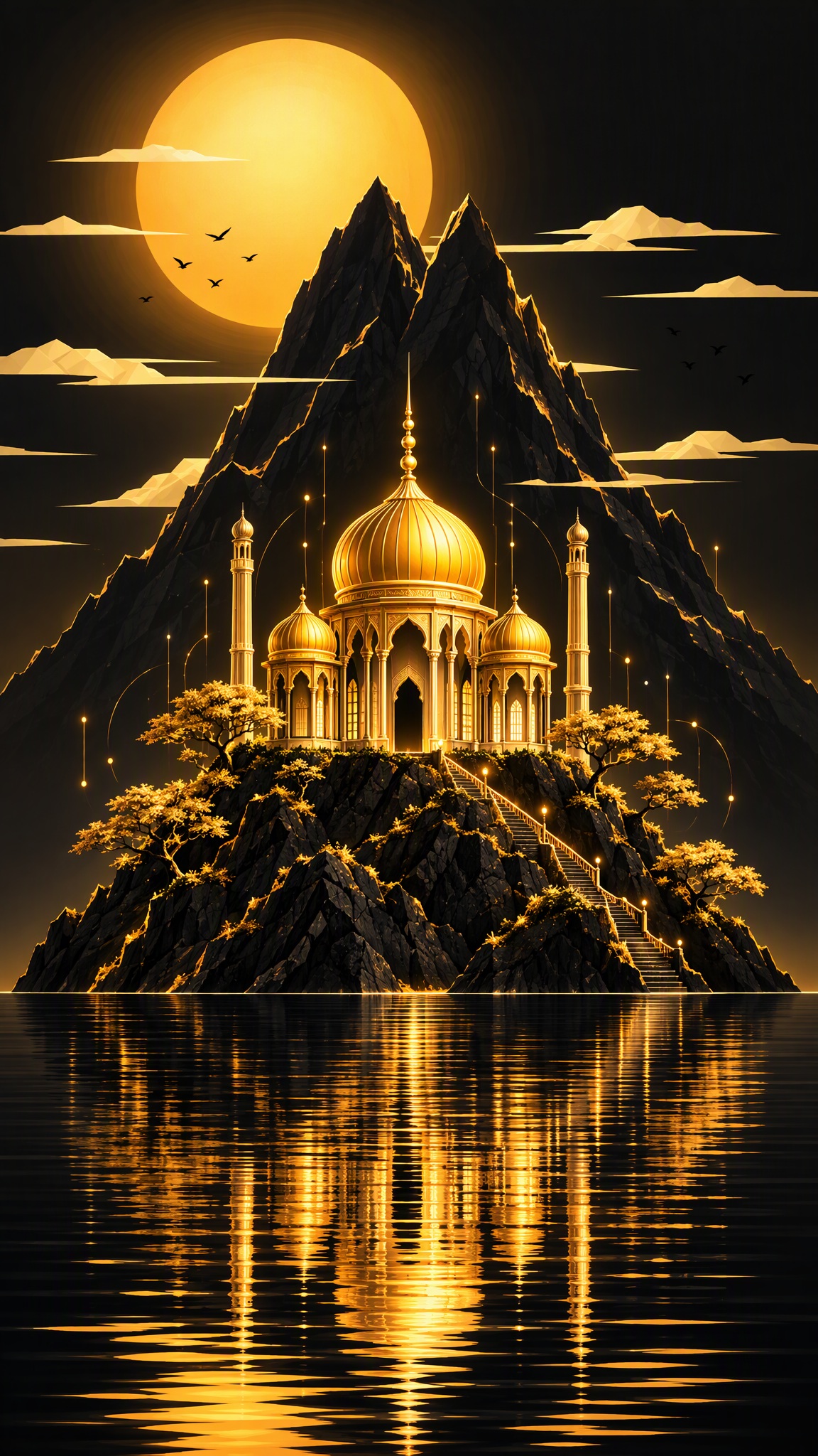 황금 궁전에서 화산으로 — AI image prompt — GPT Image 2.5 — Dramatic, Cinematic, Fantasy - 2
