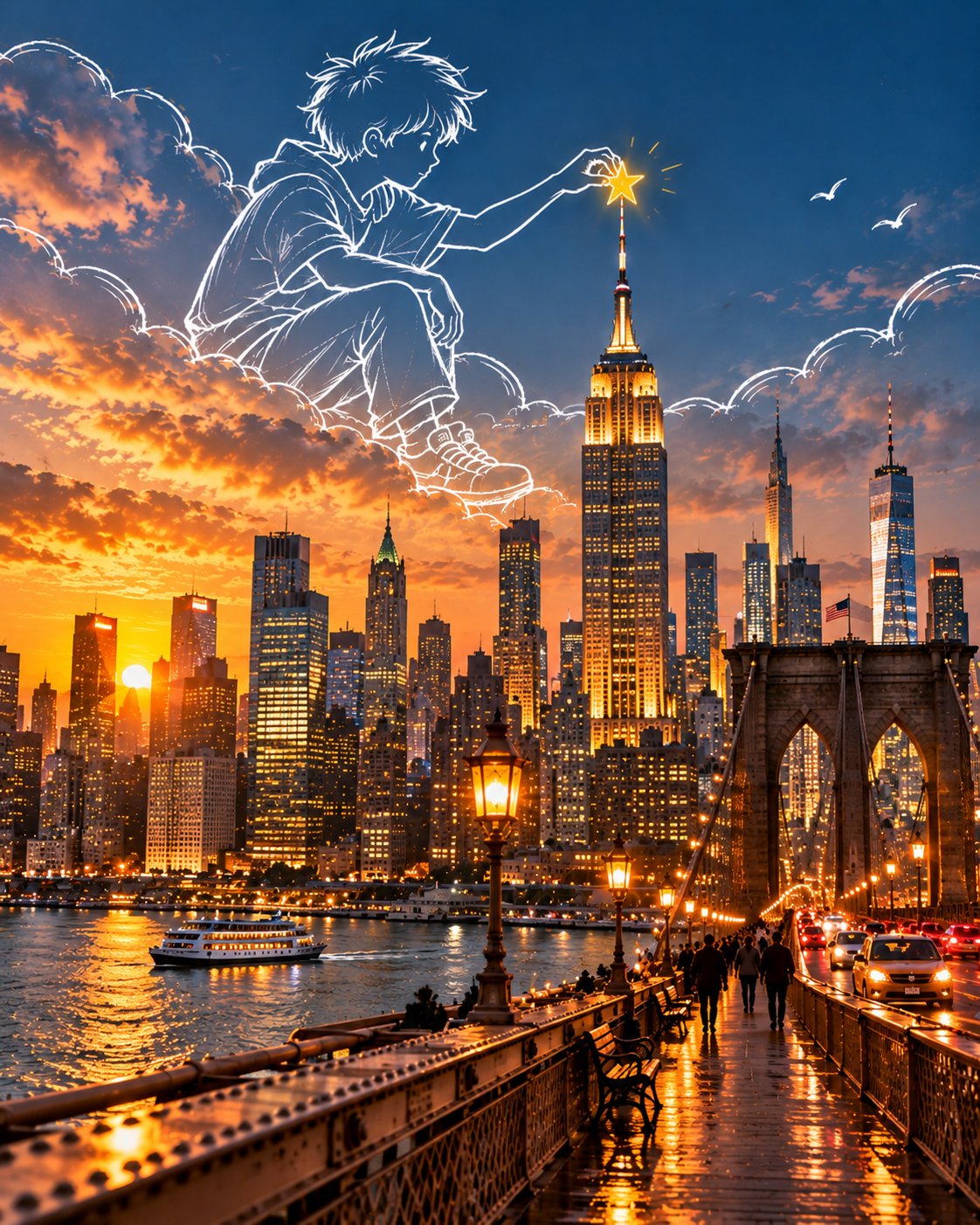 白い落書きトラベルアートコンセプト — AI image prompt — GPT Image 2.5 — Digital Art, Cinematic, Realistic - 4