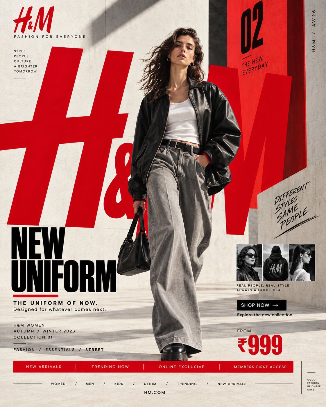 H&M New Uniform Fashion Poster — AI image prompt — Nano Banana — Poster, Advertising, Fashion - 2