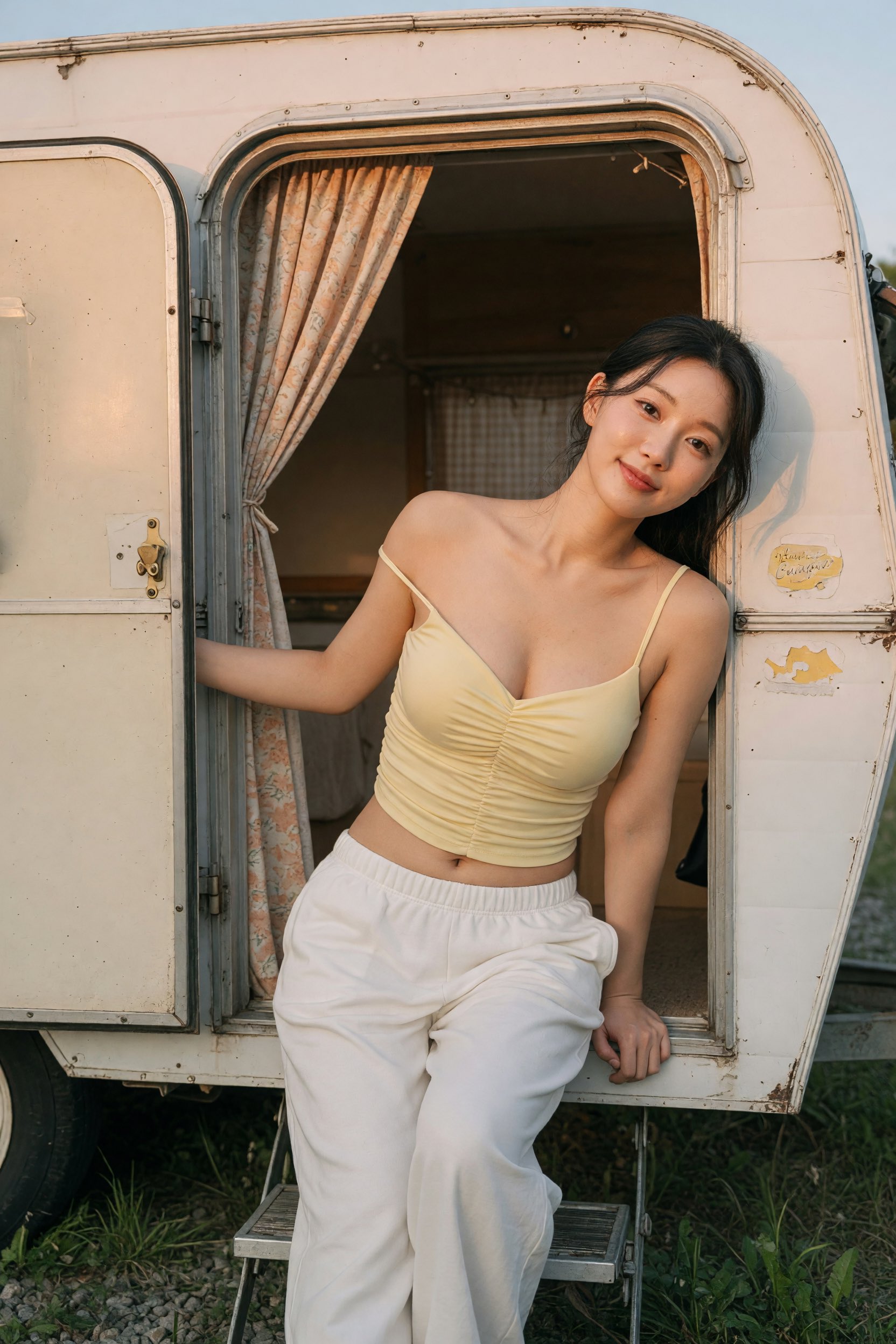 FACE IDENTITY:
A beautiful adult South Korean woman in her early 20s with delicate refined features, — AI image prompt — Grok Imagine 2