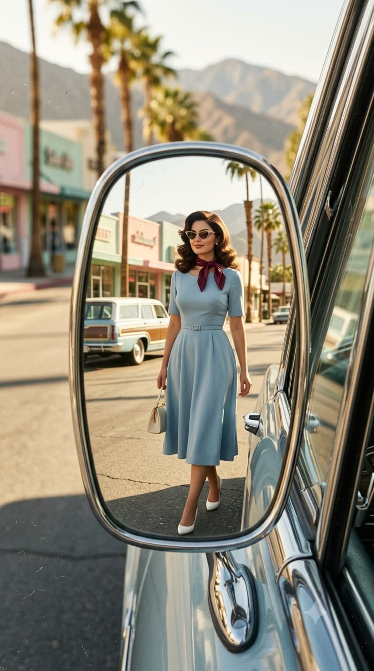 Create a hyper-realistic 1960s vintage editorial fashion photograph in a vertical 9:16 composition,  — AI image prompt — Nano Banana