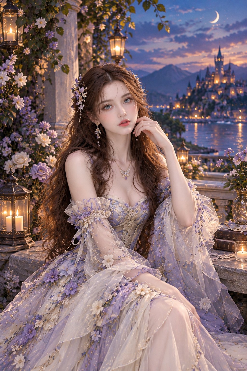 A breathtaking, ultra-realistic fantasy portrait of a beautiful young woman with porcelain skin, mes — AI image prompt — GPT Image 2