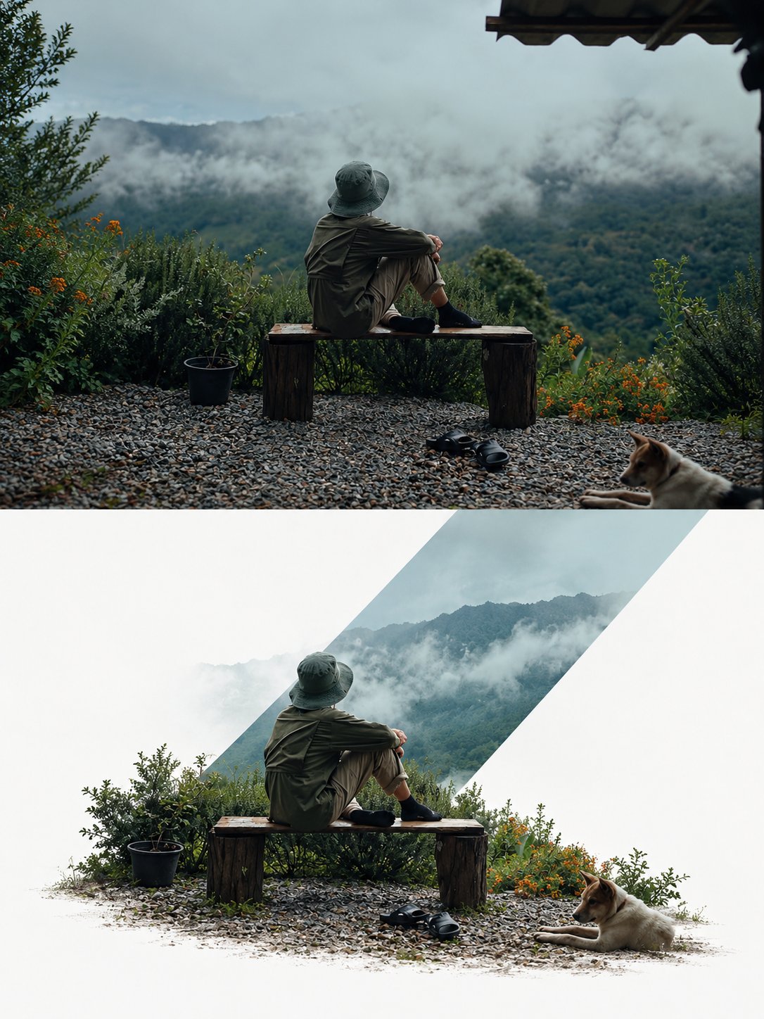 プレミアム編集スプリットポスターテンプレート — AI image prompt — GPT Image 2.5 — Poster, Cinematic, Minimalist - 2