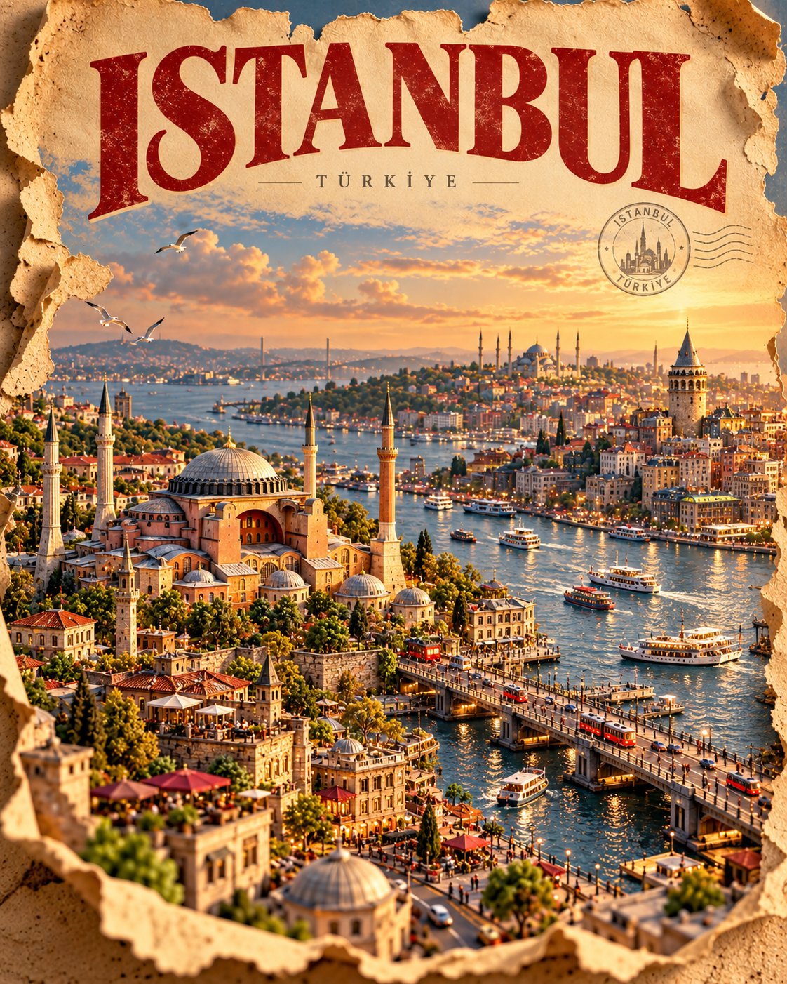 Miniature 3D Travel Poster Illustration — AI image prompt — GPT Image 2.5 — Poster, 3D Render, Vintage - 3