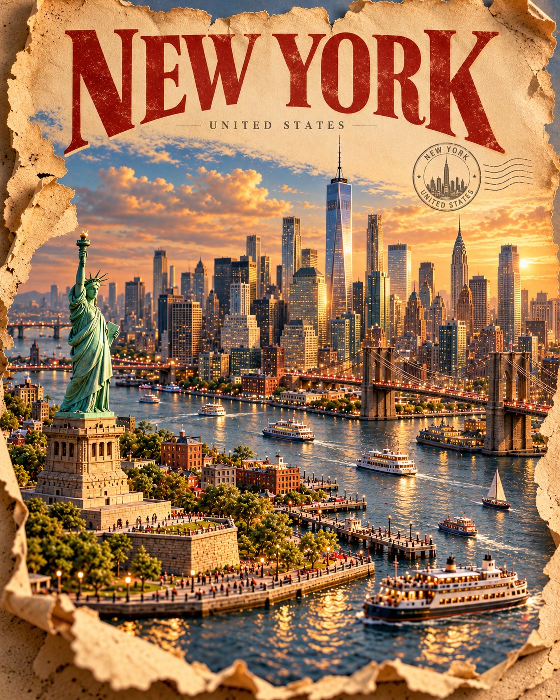Miniature 3D Travel Poster Illustration — AI image prompt — GPT Image 2.5 — Poster, 3D Render, Vintage - 4