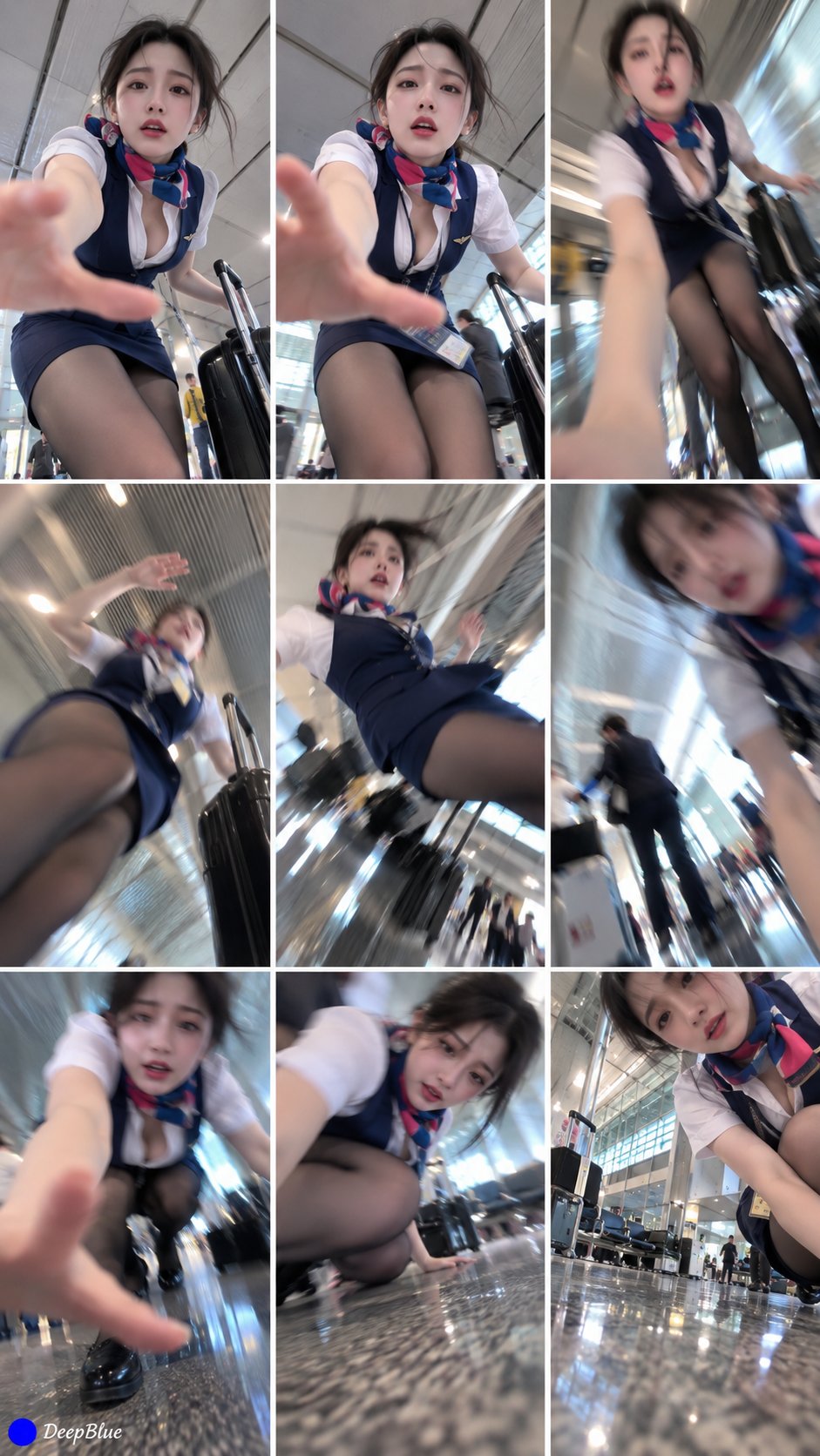 スマホ落下 9連写グリッド — AI image prompt — GPT Image 2.5 — Surreal, Cinematic, Dynamic - 2