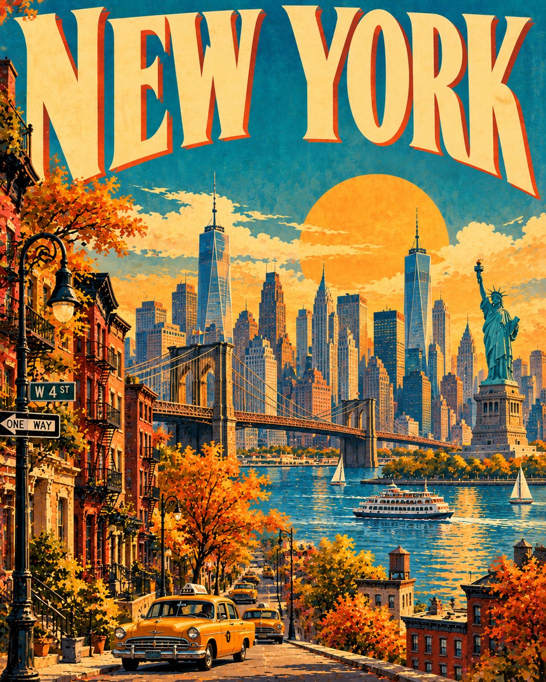 Mid-Century Vintage Travel Poster Template — AI image prompt — GPT Image 2.5 — Poster, Vintage - 4