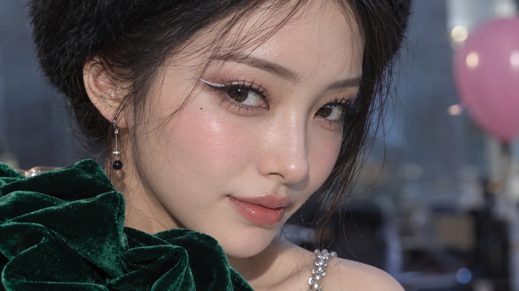 A hyper-realistic 8K close-up of a beautiful East Asian woman in her late 20s, three-quarter view, h — AI image prompt — Grok Imagine 2
