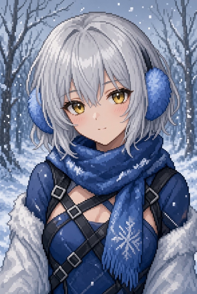 16-bit anime girl in snowy forest — AI image prompt — Grok Imagine 2 — Anime, Pixel Art, Portrait - 3