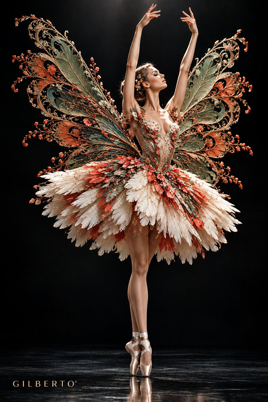 아방가르드 발레리나 스튜디오 포트레이트 — AI image prompt — Nano Banana 2.1 — Dramatic, Fashion, Portrait - 2