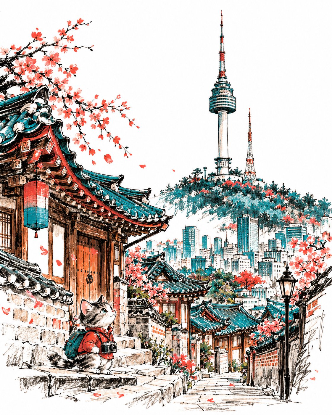 Create a whimsical 4:5 vertical travel illustration of [COUNTRY / CITY / LOCATION], inspired by mid- — AI image prompt — GPT Image 2.5