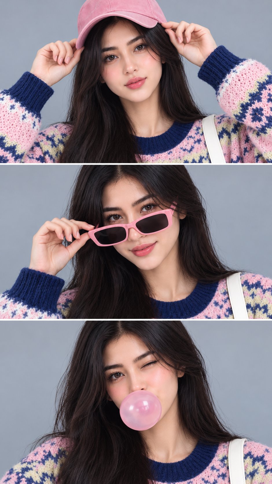Korean Girl 3D Portrait Collage — AI image prompt — GPT Image 2.5 — 3D Render, Fashion, Portrait