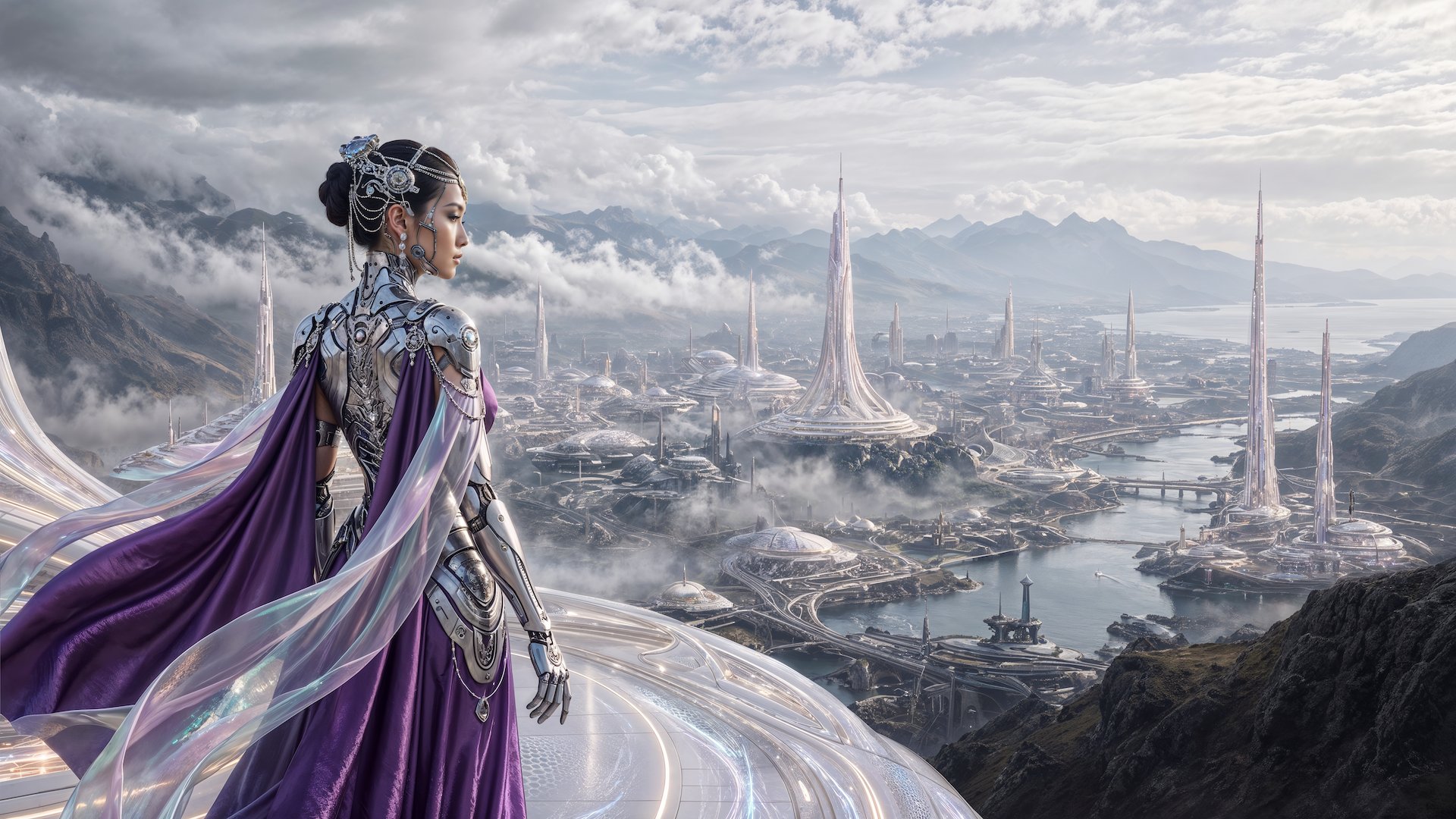 Cyber Princess in Hyper Future City — AI image prompt — Nano Banana 2.1 — Cyberpunk, Cinematic, Sci-Fi - 2