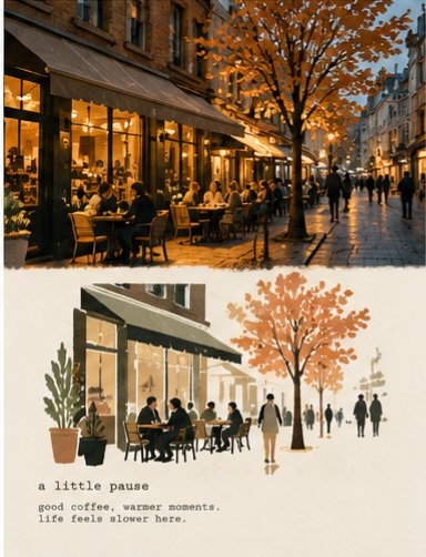 ヴィンテージ旅行ジャーナルフォトコラージュ — AI image prompt — GPT Image 2.5 — Watercolor, Vintage, Minimalist - 2
