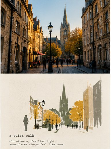 Split Photo and Paper Illustration Poster — AI image prompt — GPT Image 2.5 — Poster, Cinematic, Vintage - 2