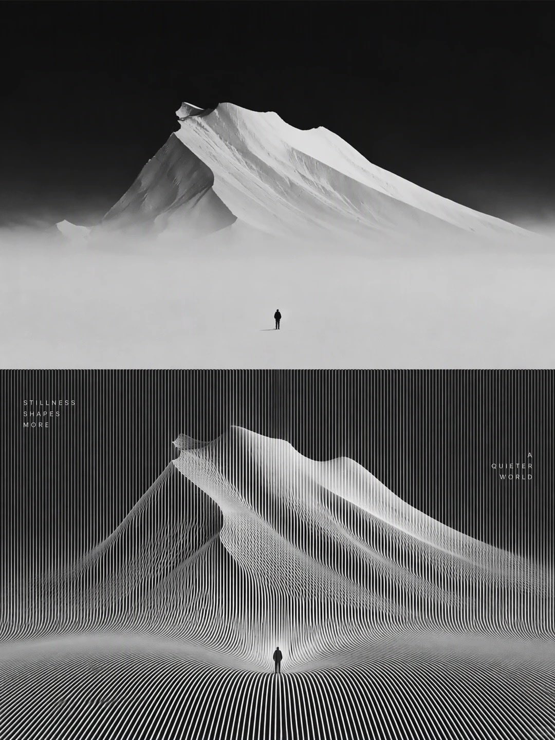 ミニマル山岳風景アートシリーズ — AI image prompt — GPT Image 2.5 — Cinematic, Minimalist, Landscape - 2