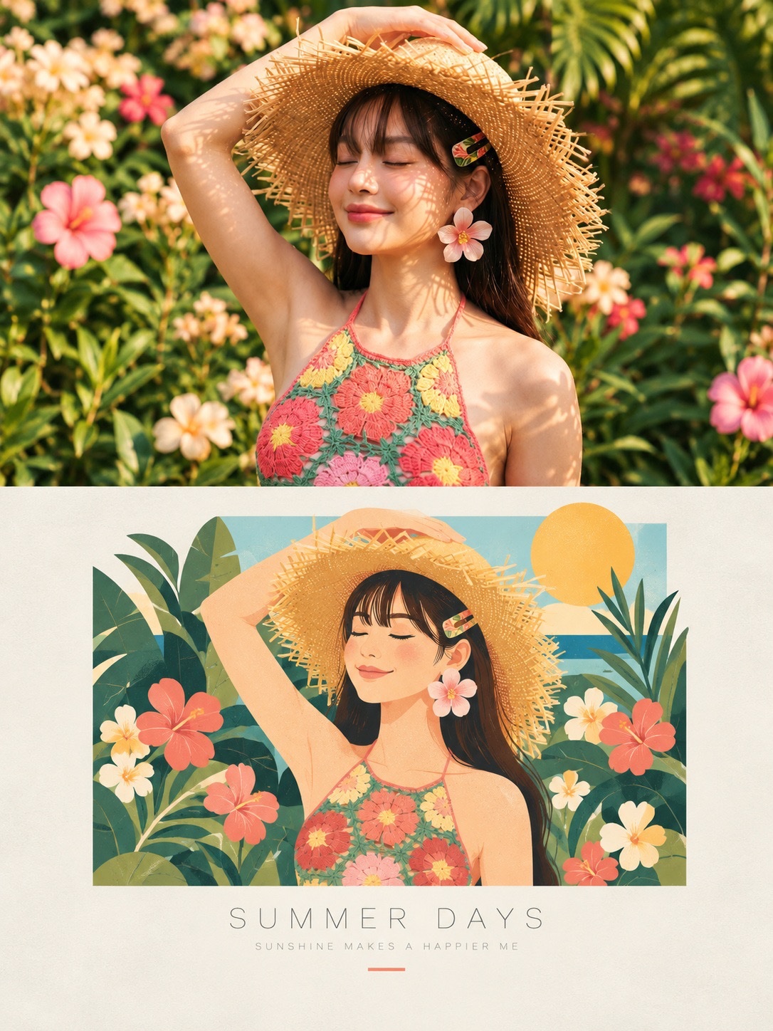 Editorial Poster Photo to Illustration — AI image prompt — Nano Banana 2.1 — Poster, Digital Art, Cinematic - 3