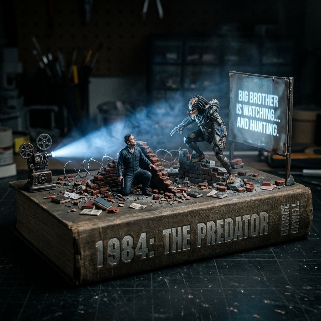 Bleach vs Predator Book Diorama — AI image prompt — Nano Banana 2.1 — Dramatic, Cinematic, Dark - 2