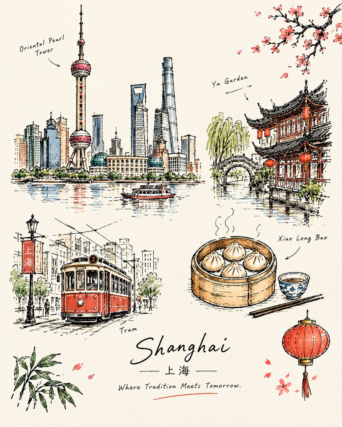 ミニマル手描き旅行ジャーナルイラスト — AI image prompt — GPT Image 2.5 — Vintage, Minimalist, Sketch - 3