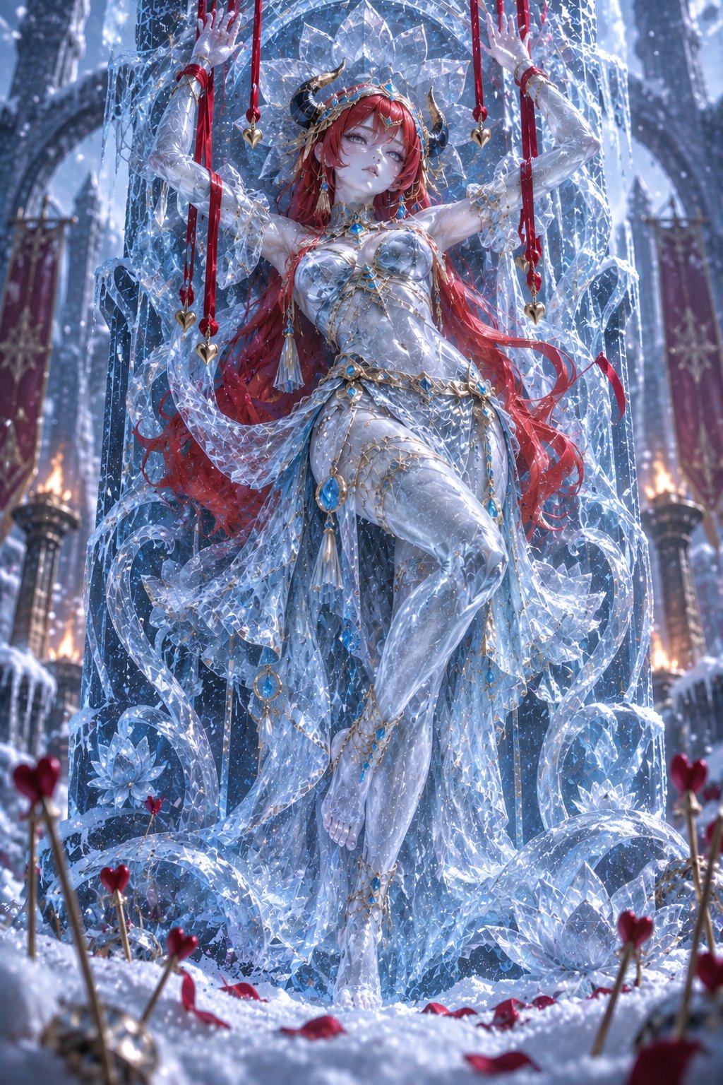 氷の少女 氷彫刻コスプレ — AI image prompt — GPT Image 2.5 — Cinematic, Fantasy, Portrait - 2