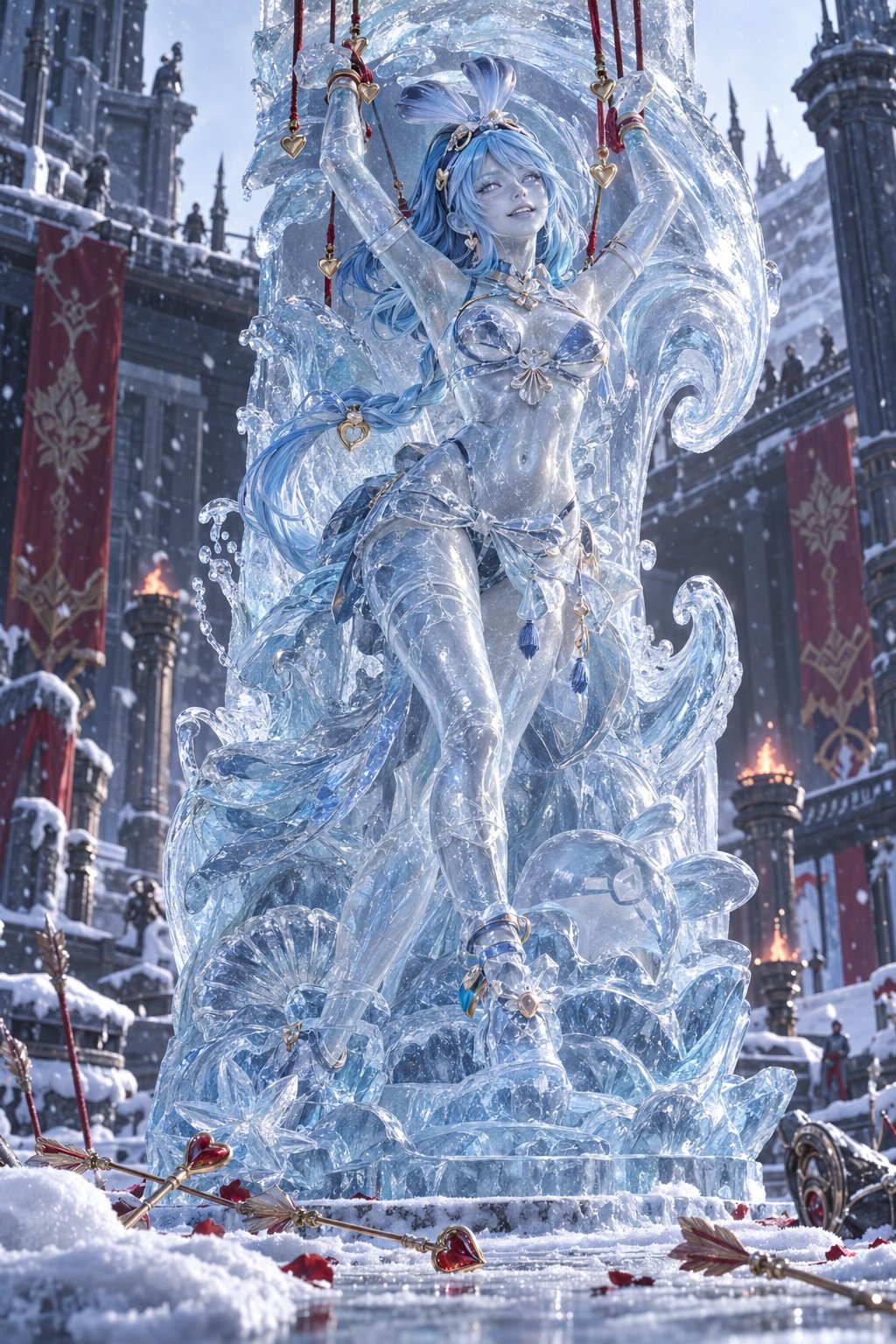 氷の少女 氷彫刻コスプレ — AI image prompt — GPT Image 2.5 — Cinematic, Fantasy, Portrait - 3