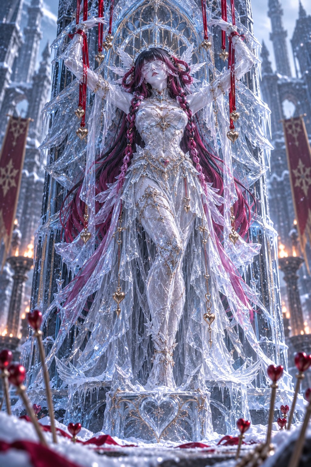 氷の少女 氷彫刻コスプレ — AI image prompt — GPT Image 2.5 — Cinematic, Fantasy, Portrait - 4