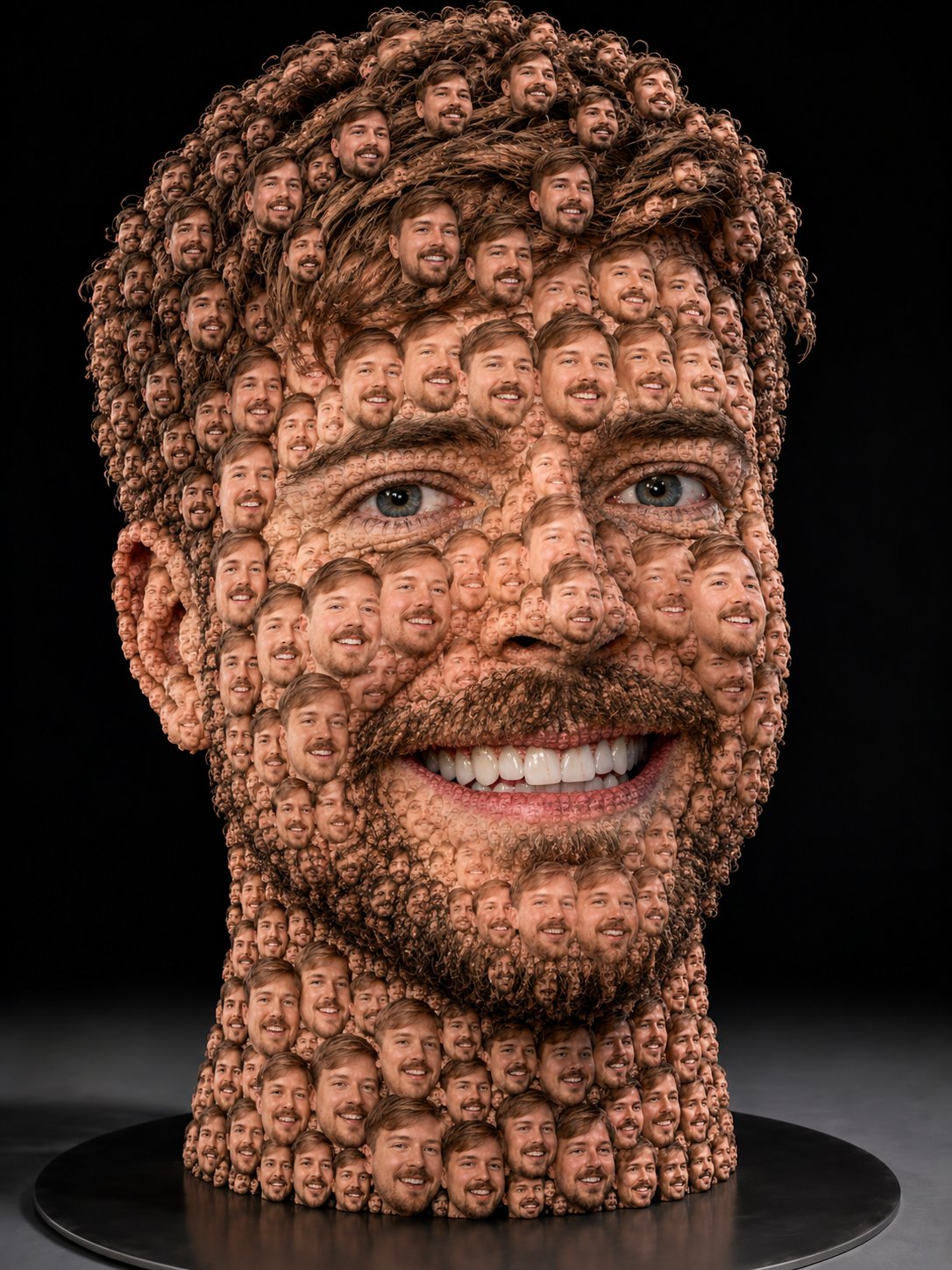 Surreal Face Mosaic Portrait Sculpture — AI image prompt — GPT Image 2.5 — Surreal, 3D Render, Portrait - 2
