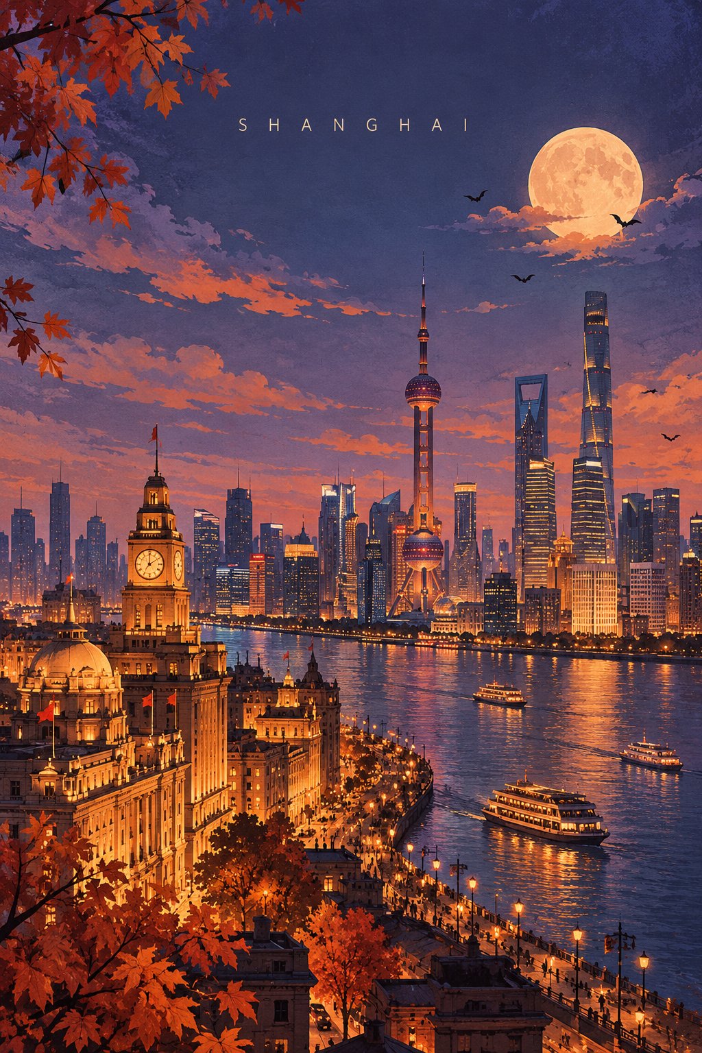目的地：[DESTINATION]

创作一幅精致的万圣节版[DESTINATION]几何旅行艺术海报。竖版2：3，高分辨率，博物馆级编辑插画。

核心原则
70%可识别的地标与真实城市景观，30%几 — AI image prompt — GPT Image 2.5