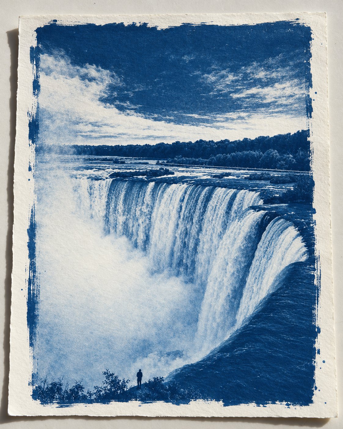 수제 시아노타입 태양 인화 변환 — AI image prompt — GPT Image 2.5 — Macro, Still Life, Vintage - 4